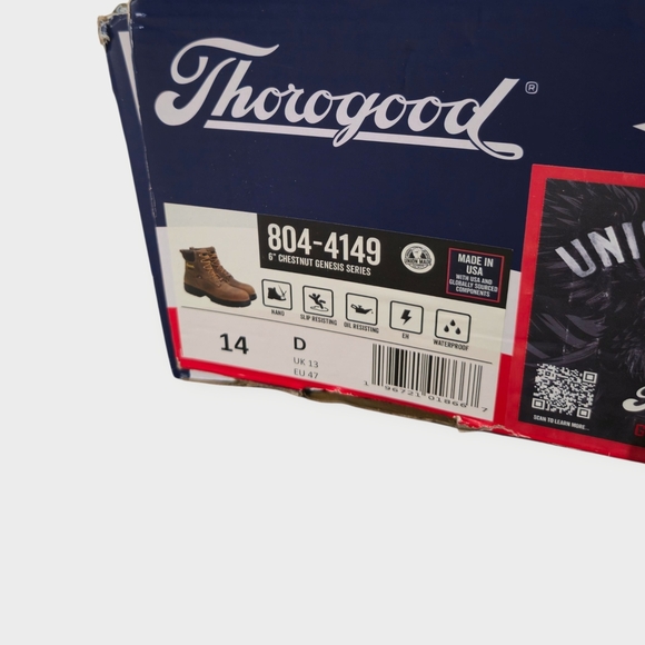 Thorogood 14 D 804-4149 Genesis Waterproof Nano Safety Toe EH Work Boots USA - Picture 14 of 16